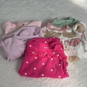 Set of 5 0-3 mo onesie/footies